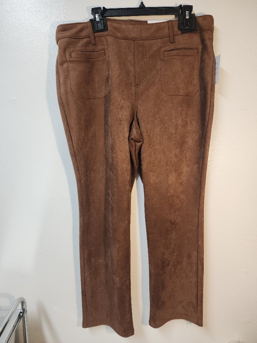 Westbound brown faux suede pants 16S nwt polyester blend Fall Transition